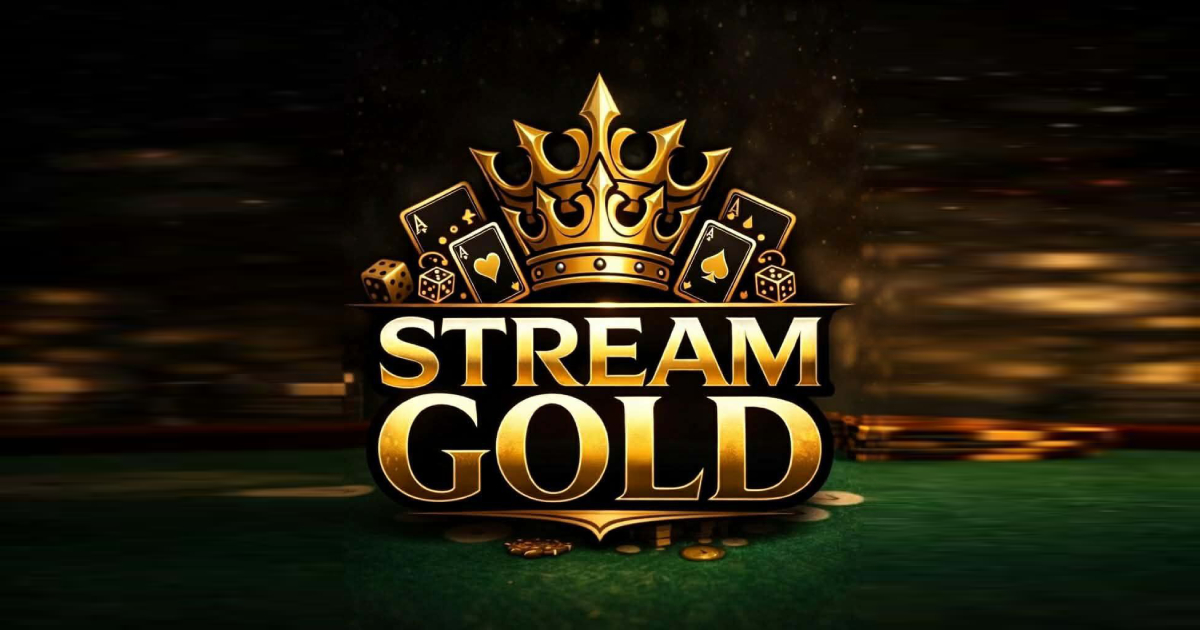 StreamGold Casino main banner showing the online gaming platform on desktop and mobile